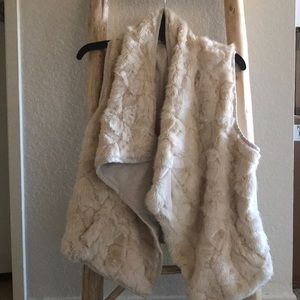 Ivory Faux Fur Vest